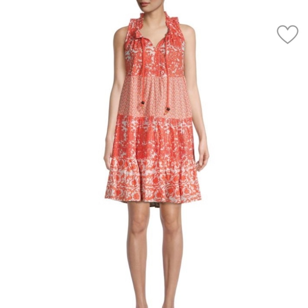 Chelsea & Theodore Ruffle-Trim Dress Size Large
